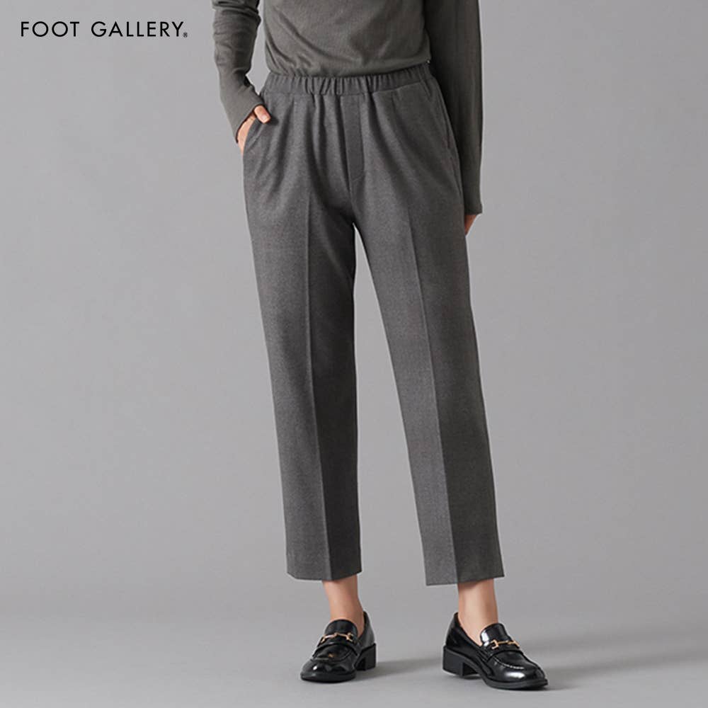 【ストレート】チェック柄2WAYストレッチ ニットパンツ